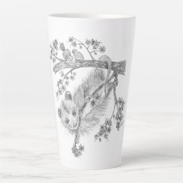 Tasse Latte Opossum bébé dans l'arbre