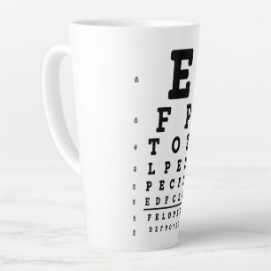 Tasse Latte Optométriste du diagramme des yeux