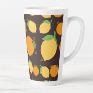 Tasse Latte oranges et citrons motif