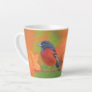Tasse Latte Orchard Oriole Songbird Peinture Oiseau original