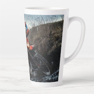 Tasse Latte oreiller de jet de motard de cross