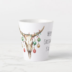 Tasse Latte Ornements de cowboy de l'Ouest Noël