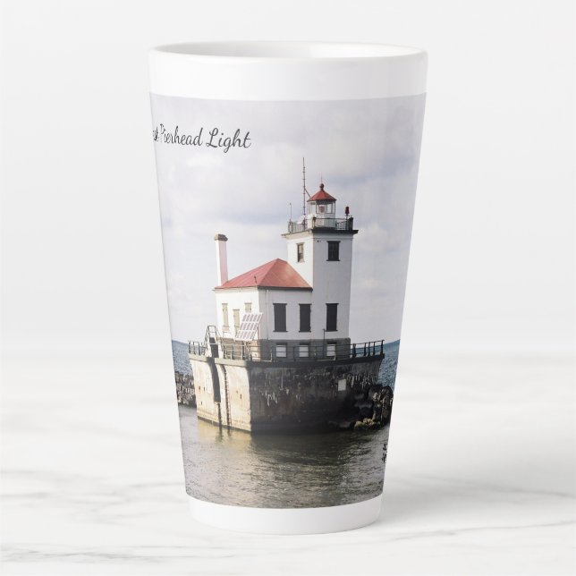 Tasse Latte Oswego West Pierhead Light latte muette (Devant)