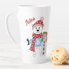 Tasse Latte Ours polaire et latte de Snowman
