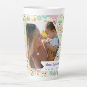 Tasse Latte Owl Pastel Yellow Photo