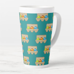 Tasse Latte Pack de caricatures colorées OEufs de Pâques
