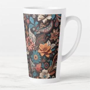 Tasse Latte Paisley Floral