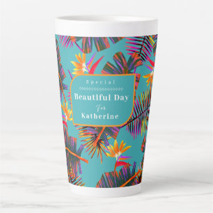 Tasse Latte Palm Paradise Turquoise