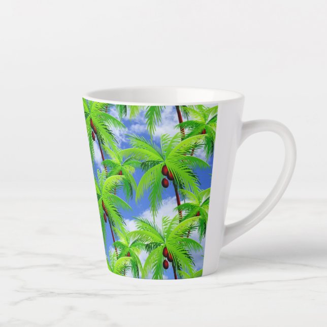 Tasse Latte Palm Tree Tropical (Droite)