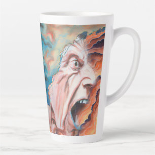 Tasse Latte Panic Waves peinture à l'huile