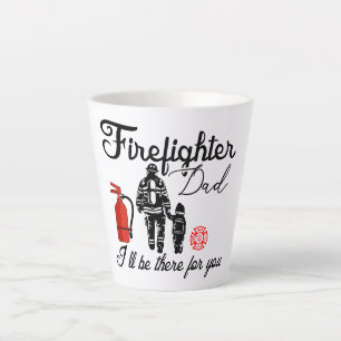 Tasse Latte Papa pompier   Cadeaux de Fête des pères