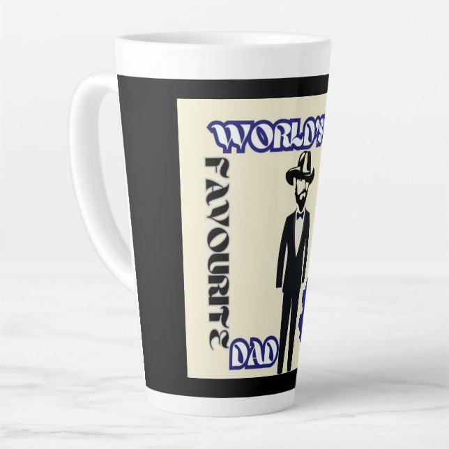 Tasse Latte Papa préféré du monde #1 (Angle gauche)
