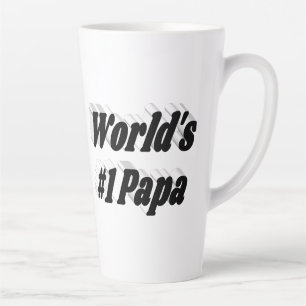 Tasse Latte Papa, texte noir