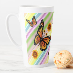 Tasse Latte Papillon de la motte de tournesol