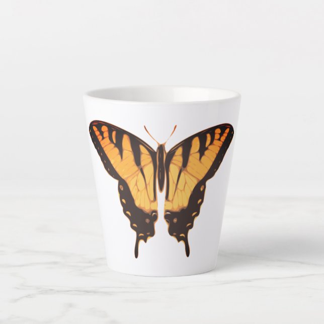 Tasse Latte Papillon de queue de tigre (Devant)