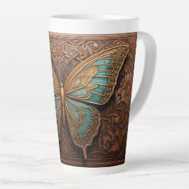 Tasse Latte Papillon en bois embouti Faux