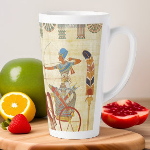 Tasse Latte Papyrus de chevaux du pharaon Ramsès II de l'Égypt
