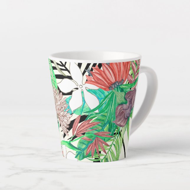 Tasse Latte Paradis floral II (Angle droit)