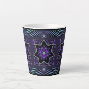 Tasse Latte Parapluie violet & coeurs .7