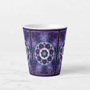 Tasse Latte Parapluie violet & coeurs .7