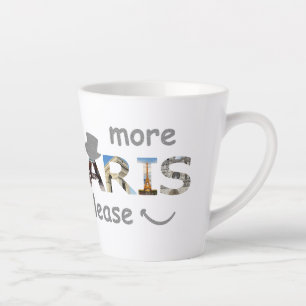 Tasse Latte Paris Attractions Plus Paris S'il vous plaît Parti