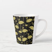 Parties scintillant d'oiseaux Flamant rose or sur