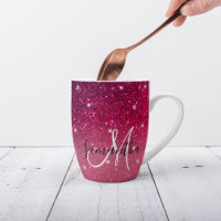 Parties scintillant moderne rouge et rose Nom des