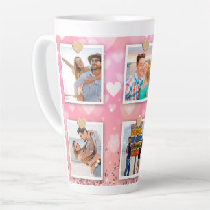 Tasse Latte Parties scintillant rose Amour Coeur 6 Photo Moder