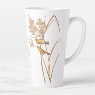 Tasse Latte Paruline des Prairies Audubon Oiseau jaune
