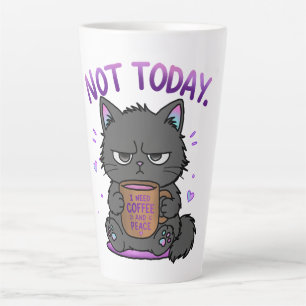 Tasse Latte Pas aujourd'hui Grumpy Cat Amoureux du Café Mignon