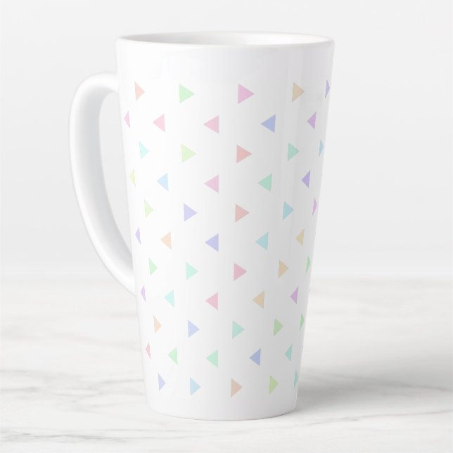 Tasse Latte Pastel Triangles Motif Multicolor (Angle gauche)