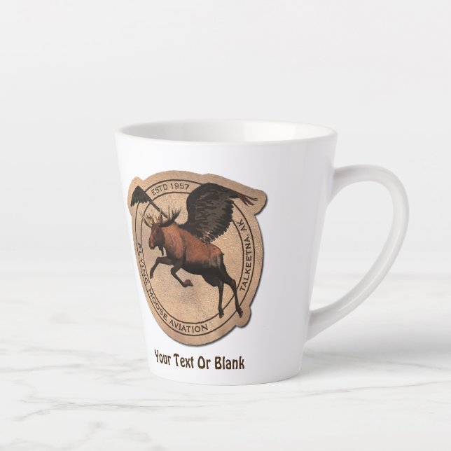 Tasse Latte Patch Flying Moose Aviation (Droite)