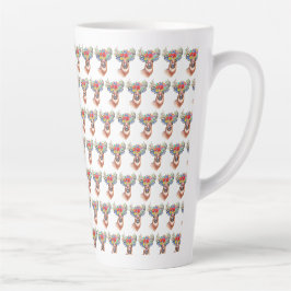 Tasse Latte Paterna Flower Reindeer Christmas Magie
