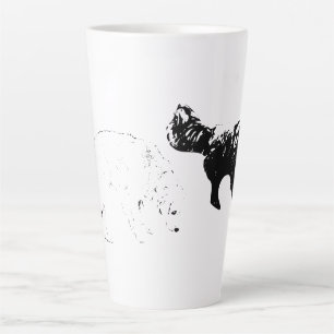 Tasse Latte Patrouille D'Automne, Deux Chiens