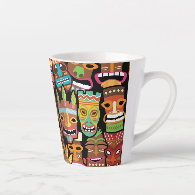 Tasse Latte Pattern de Tiki (Droite)
