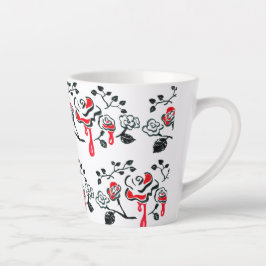 Tasse Latte Peindre Le Rouge Rose