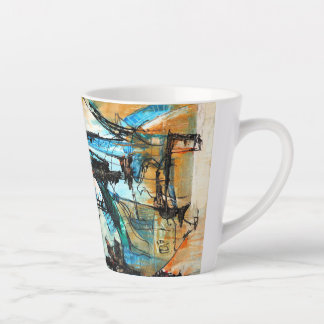 Tasse Latte Peinture acrylique originale
