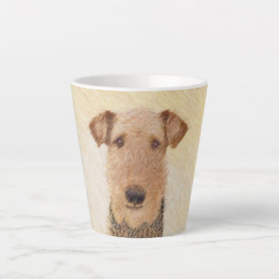 Tasse Latte Peinture Airedale Terrier - Cute Original Art
