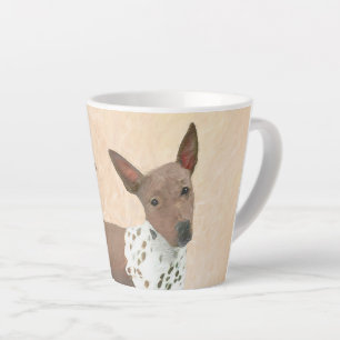 Tasse Latte Peinture américaine sans poil Terrier - Chien Art
