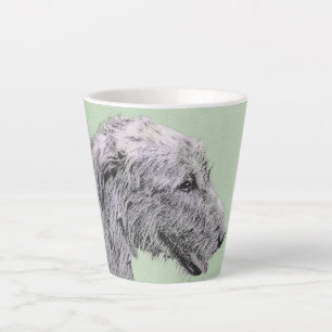 Tasse Latte Peinture de Wolfhound irlandais - Joli art origina