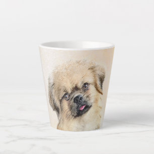Tasse Latte Peinture d'espagne tibétaine - jolie art original 