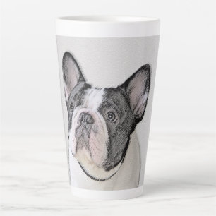 Tasse Latte Peinture française de Bulldog (Pied de broche) - A