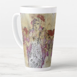 Tasse Latte Peinture originale fantaisiste 3 visages Love Amy