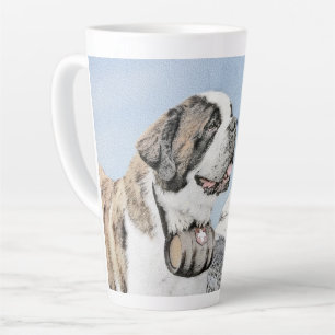 Tasse Latte Peinture Saint Bernard - Cute Original Chien Art