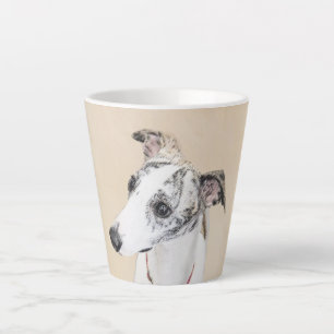 Tasse Latte Peinture Whippet - Jolie art original chien