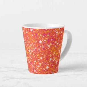Tasse Latte Penelope Éclaboussure Artistique Orange