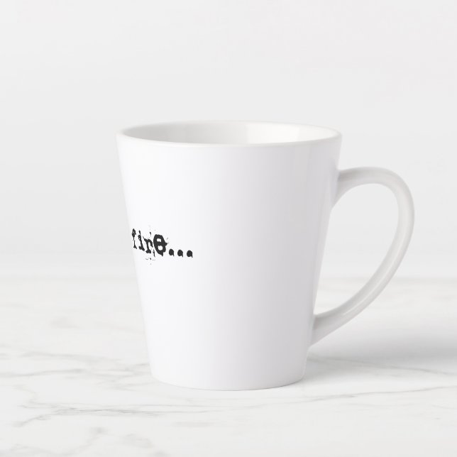 Tasse Latte Pensez à la citation de feu (Droite)