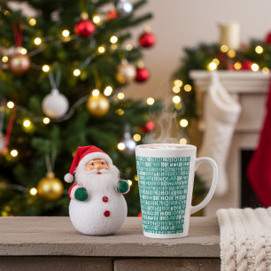 Tasse Latte Père Noël Jolly Christmas HO ! Oh ! HO ! à Jade Gr