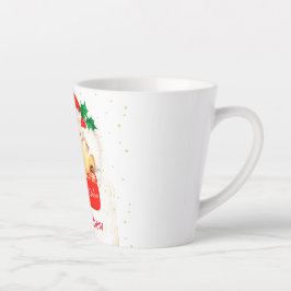 Tasse Latte Père Noël Noël Distance sociale Joyeux personnel