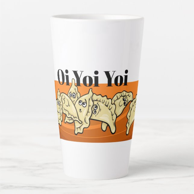 Tasse Latte Perogy ukrainien amusant Pierogi Perohi (Devant)